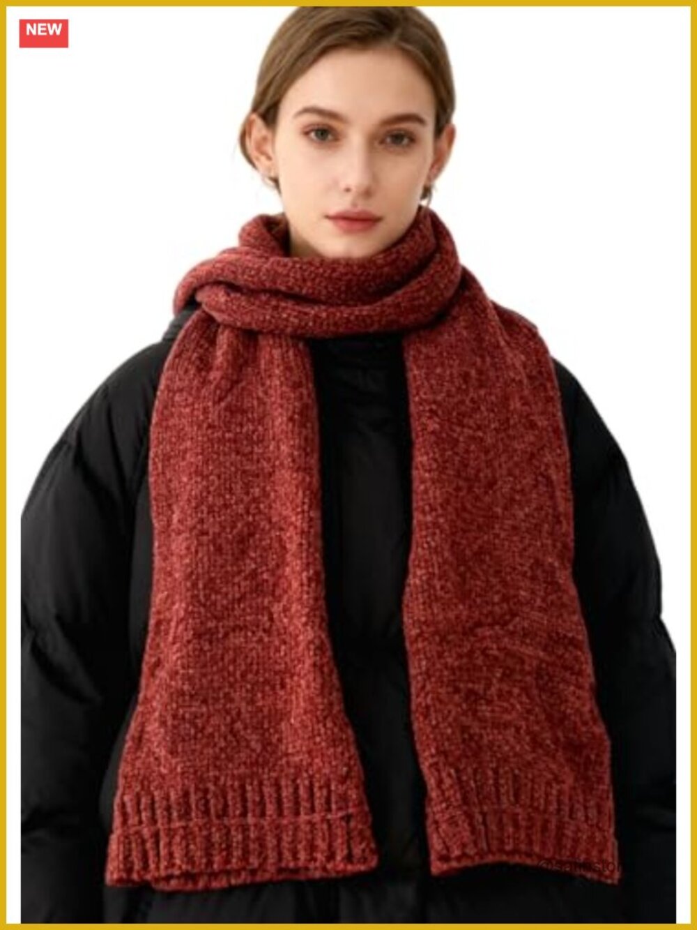 Womens Chenille Scarf Soft Winter Warm Long Shawl Wrap Wool Blend Scarves